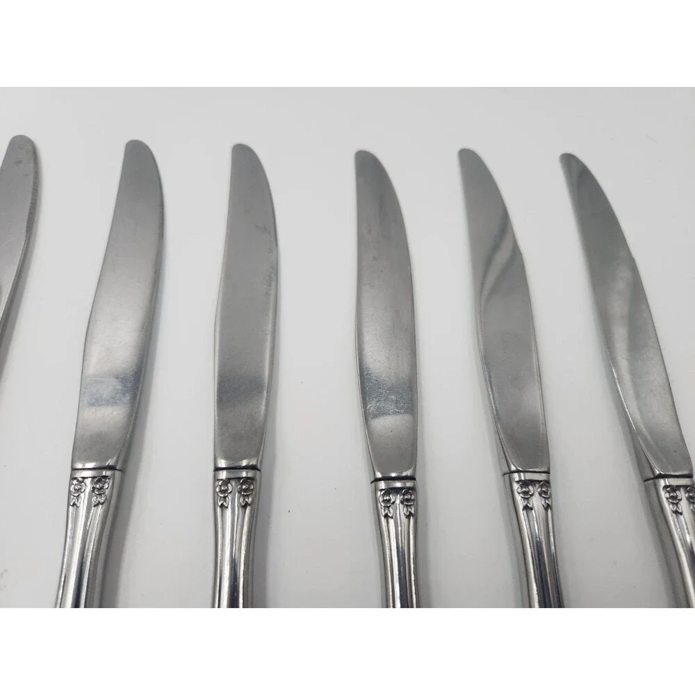10 Oneida BRAHMS Commumity Dinner Knife Stainless Steel Knives Flatware Lot